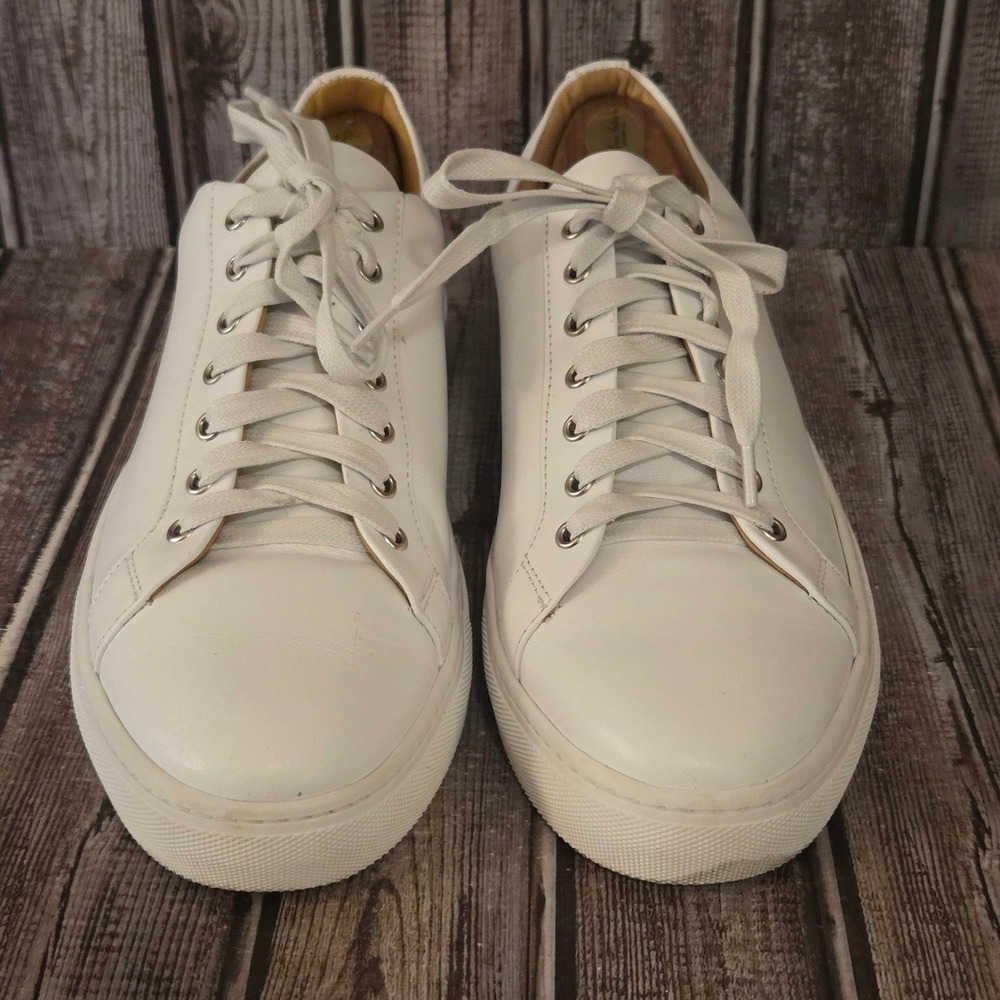 Sz 10.5 Mens Thursday Boot Co Premier Low Top White Leather Sneakers Excellent